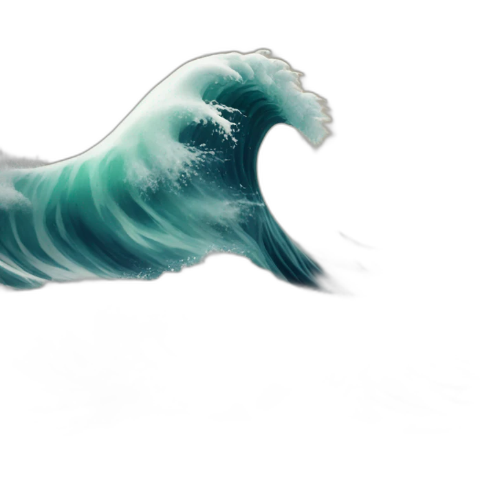 3d wave emoji