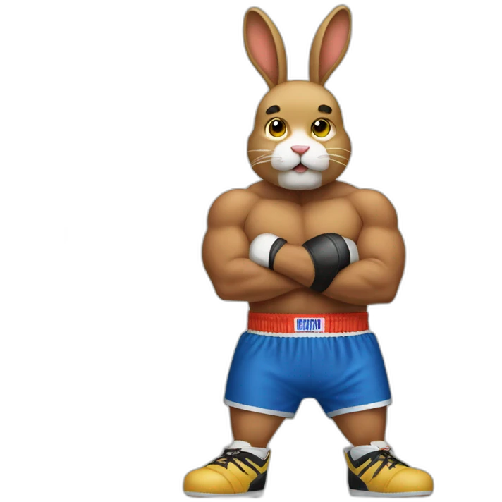 Lapin boxeur emoji