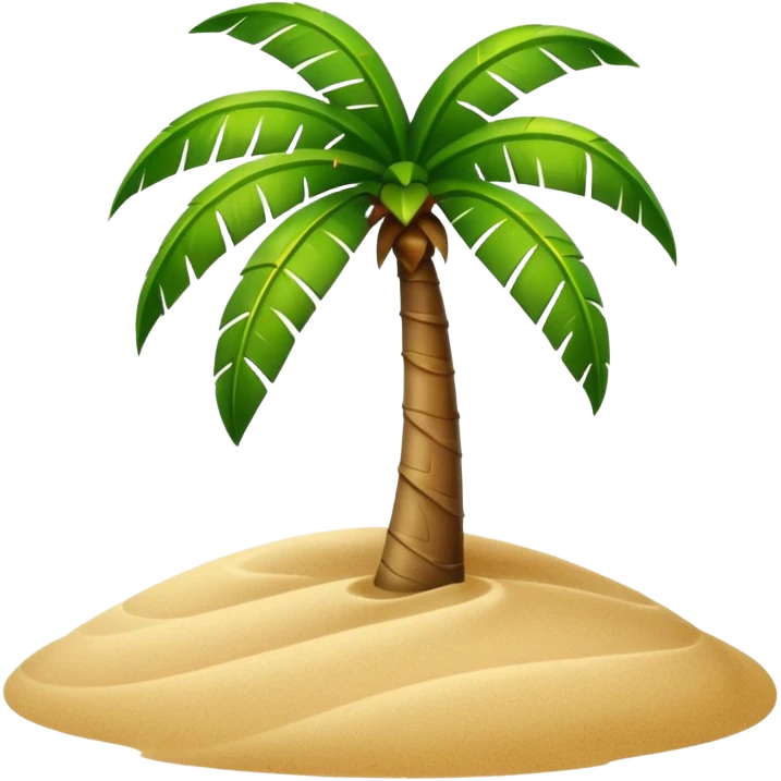 palm tree and sand emoji