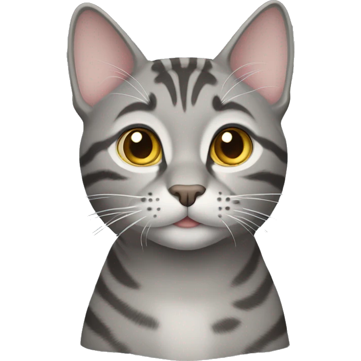 Gray tabby cat emoji