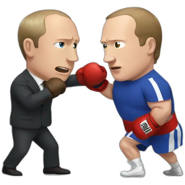 Putin boxing Mark Zuckerberg emoji