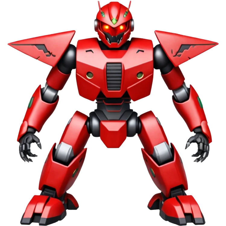 A mega zord tech bot with blood and glowing eyes in the style of your bleeding skull art, full body emoji