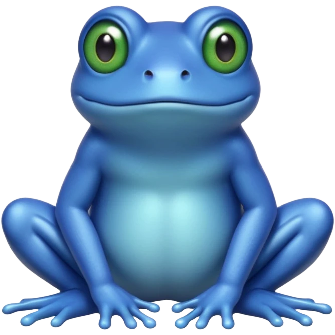 Un sapo de color azul emoji