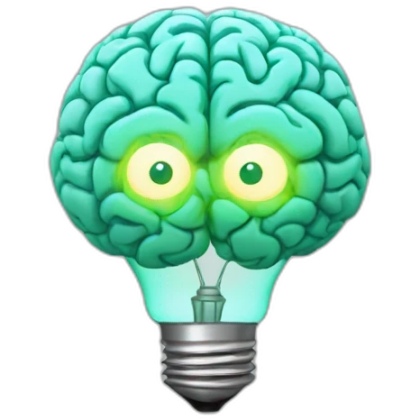 brain with  light bulb emoji