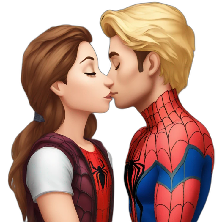 Spiderman kiss Billie Eillish emoji