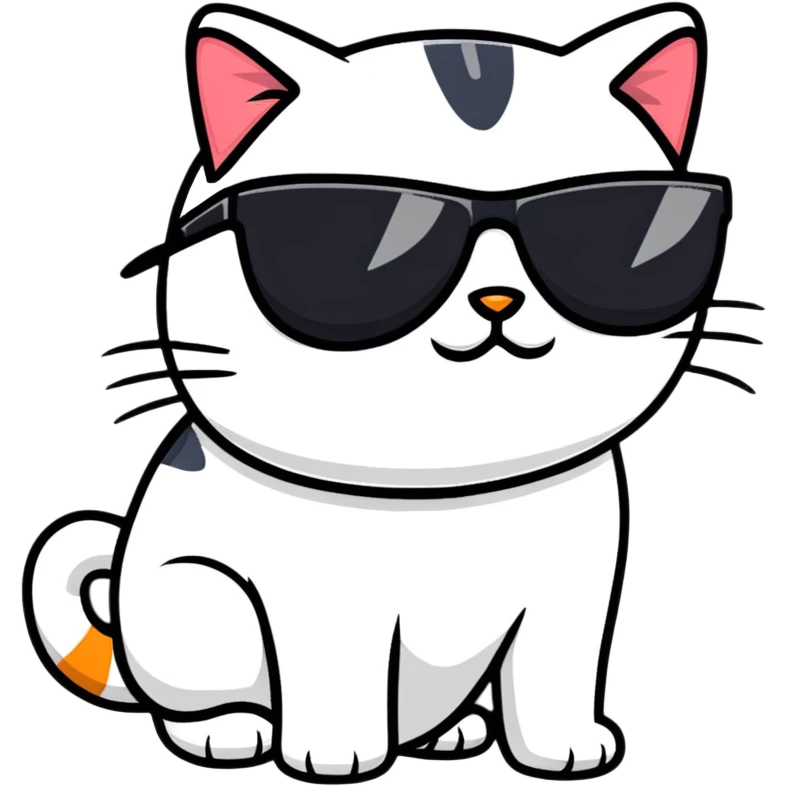 Cat with sunglasses emoji