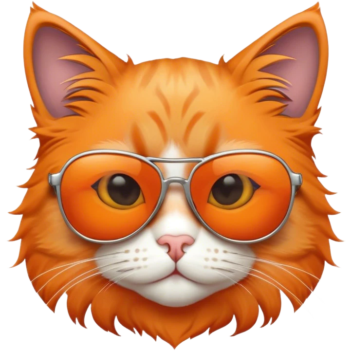 portrait of Cat with sunglasses emoji