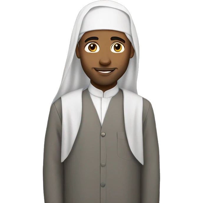 white young Muslim man emoji
