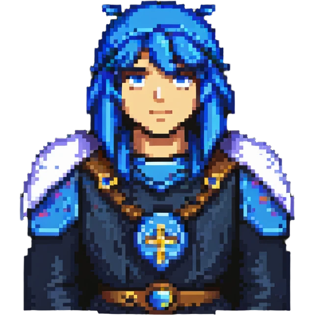 Kaiser from Blue Lock, pixel art style emoji