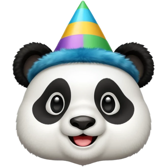 Panda with big party hat emoji
