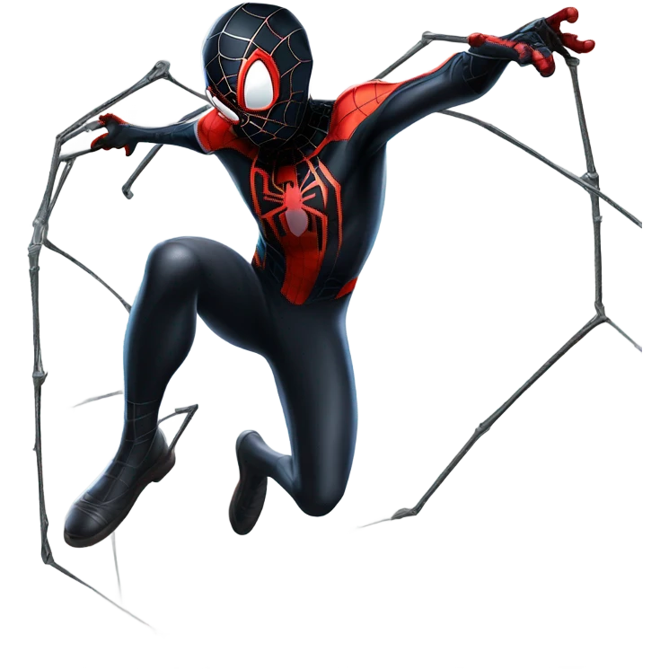 Miles morales shooting web from butt emoji