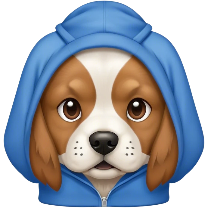 Dog wearing a hoodie  emoji