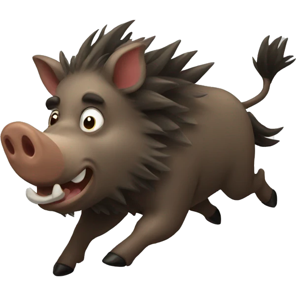 flying wild boar emoji
