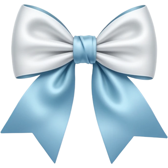 White coquette Ribbon bow  emoji