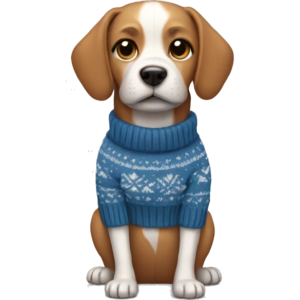 dog with a sweater  emoji