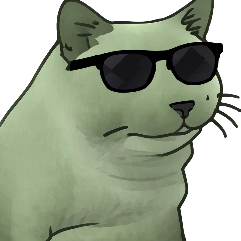 Cat with sunglasses emoji