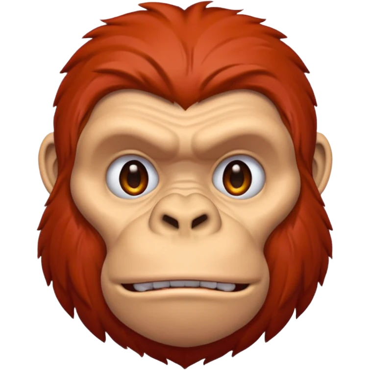 red ape simple expression emoji