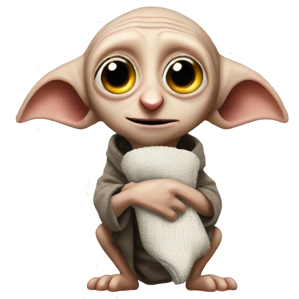 Dobby holding a sock emoji
