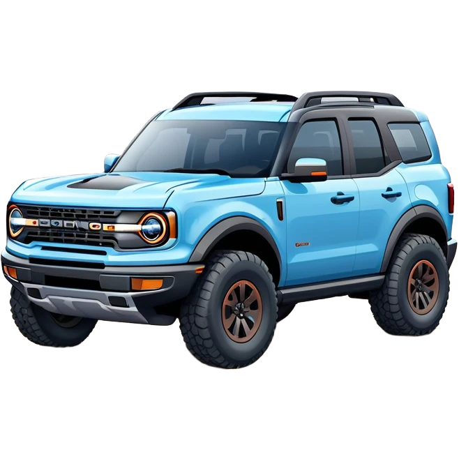 Ford bronco sport baby blue emoji