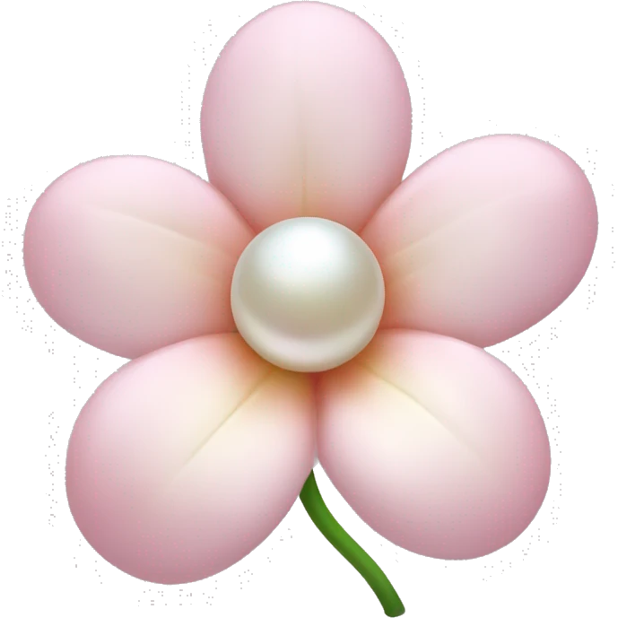 Pearl light pink flower emoji