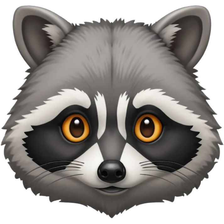 Grey and black racoon  emoji