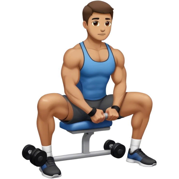 man seated weighted wrist curl emoji