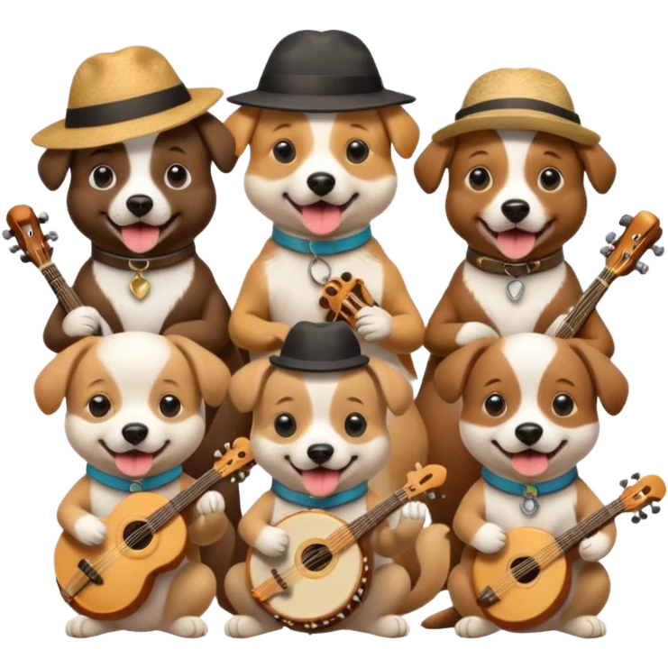dog as Musicians emoji