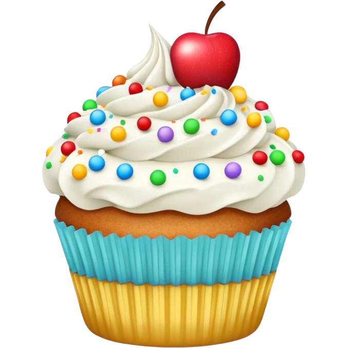 Apple cupcake emoji