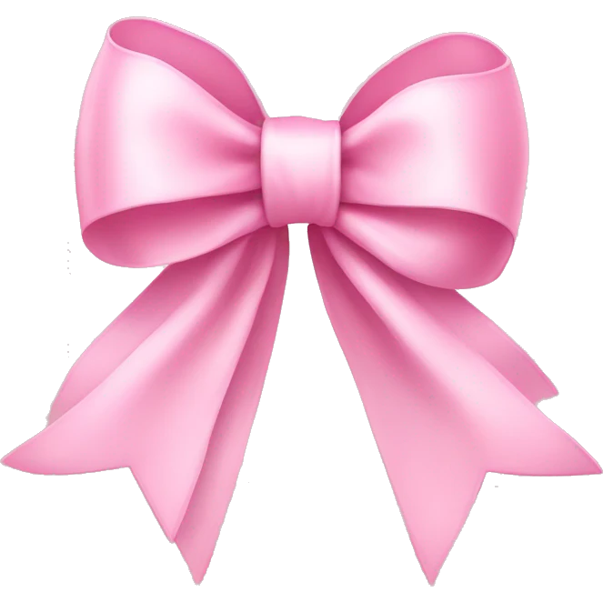 light pink ribbon bow emoji
