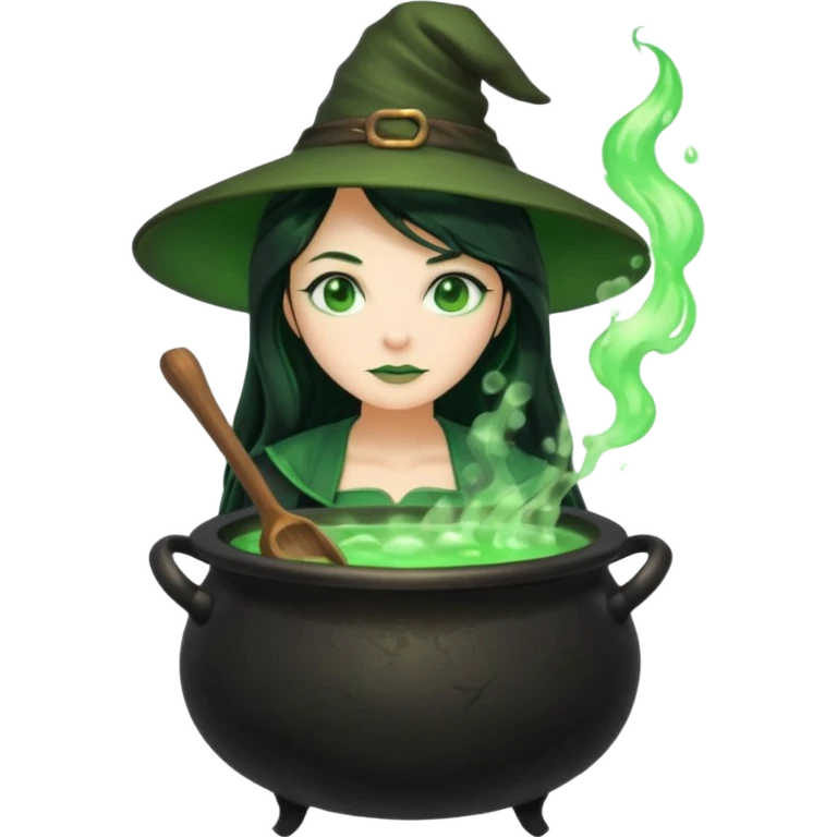 green witch cooking potion emoji