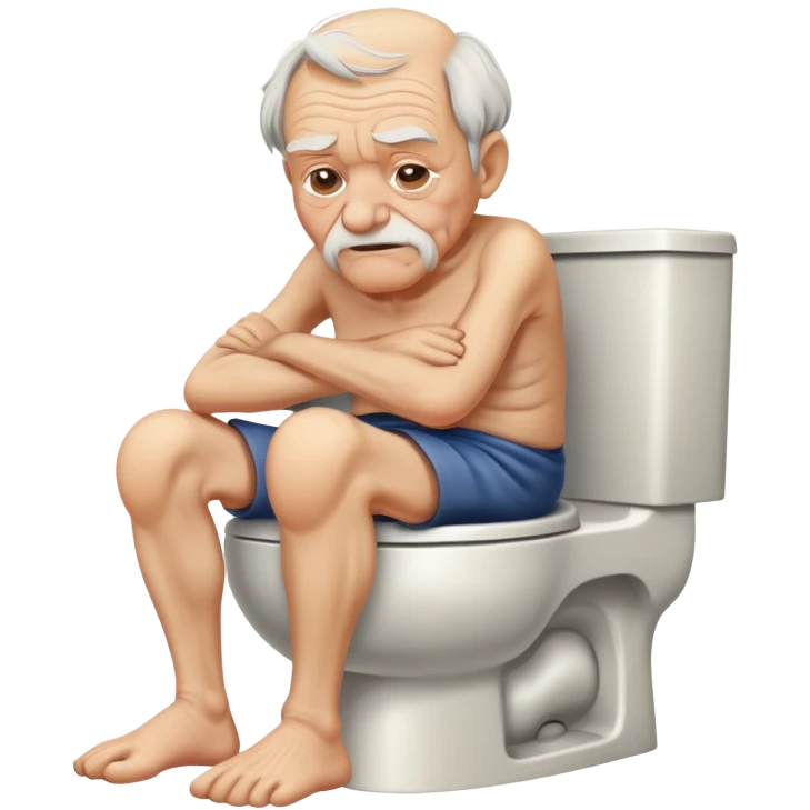 Un vieil homme sur les toilettes  emoji