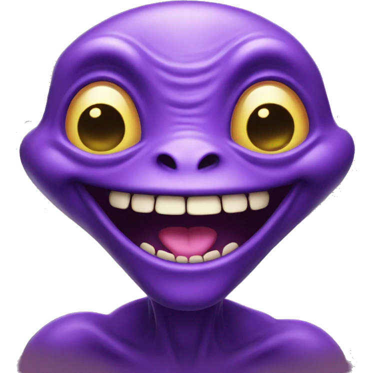 laughing purple alien emoji