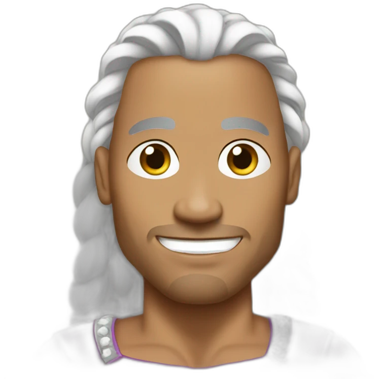 the rock in a princess dress emoji