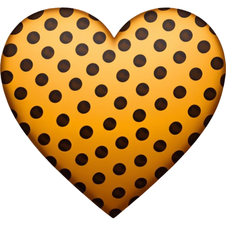 Realistic Leopard-spots-markings-patterned heart emoji