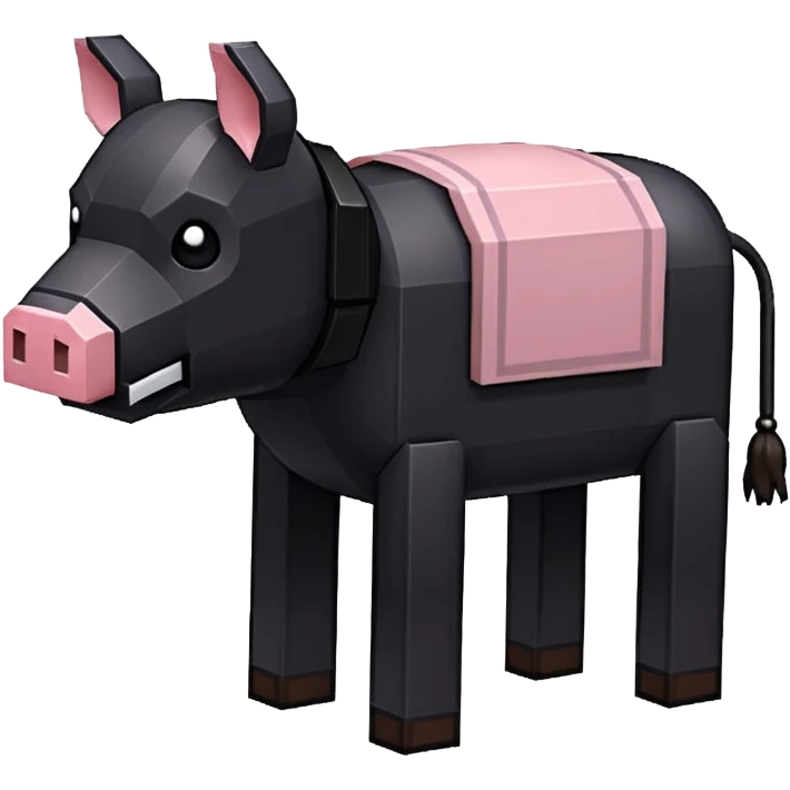 enderman minecraft chevauchant un cochon (clash royale emoji