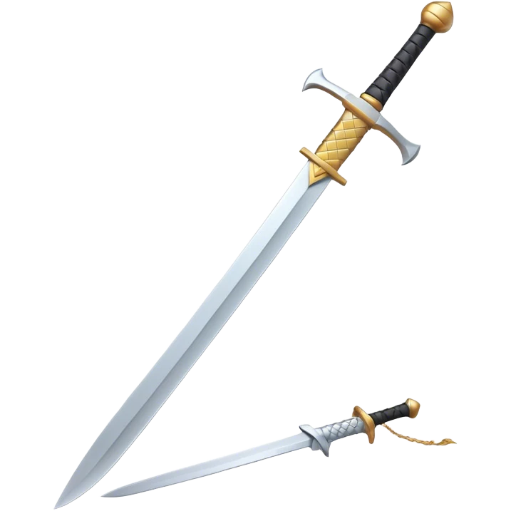 Clash of Clans aesthetic: Cinematic Playful Pixel 3D Sword Emoji, rendered in a 3D vector-style similar to standard emojis with minimal shading and bold, simplified shapes. A compact, distinct form with signature details, softly glowing with a pixelated adventure charm. Simplified yet unmistakably iconic, highly detailed and consistent, glowing with a soft radiance and high shine. Stylized with a touch of classic pixel-art charm and a soft glowing outline, capturing the essence of a beloved gaming relic with a friendly, playful manner! emoji