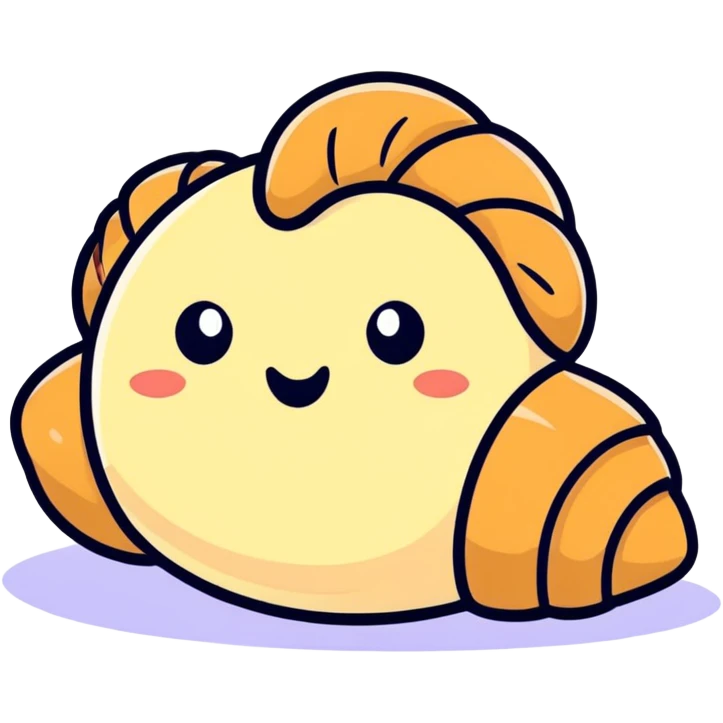 Croissant con ojos emoji
