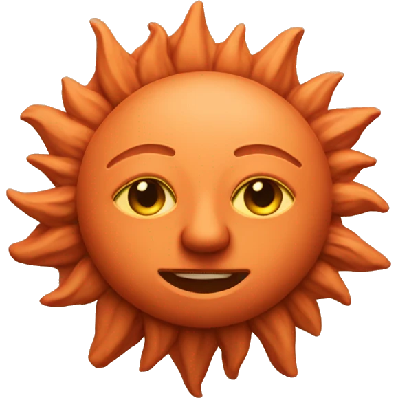 Terracotta sun emoji