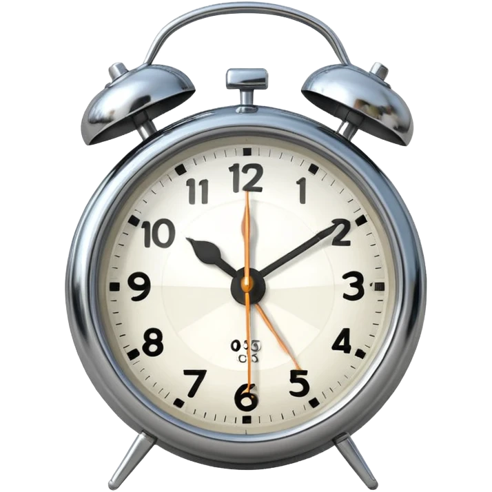 старый будильник, который выполнен в современном виде показывает ровно 9 часов emoji