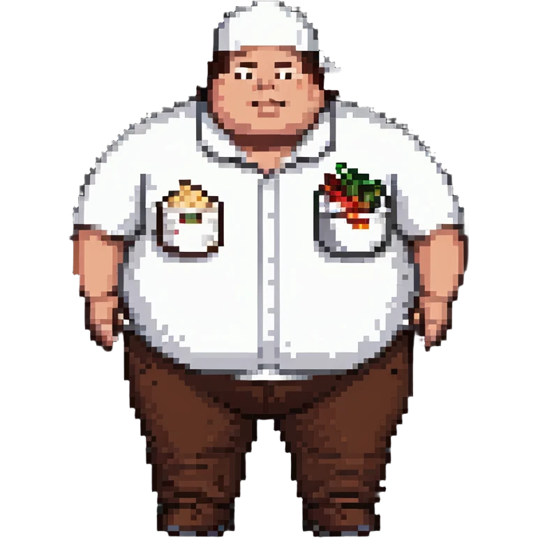 fat chipotle worker pixel art emoji