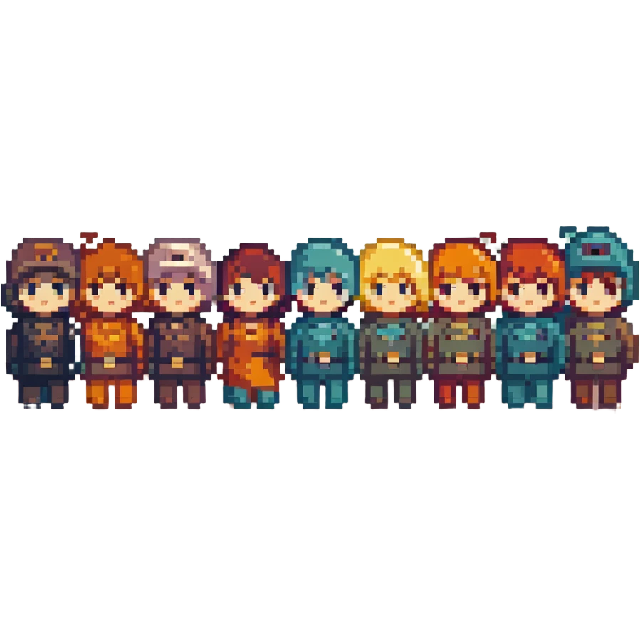 '10x culture guide' cover, tiny team, big 10x, retro palette emoji