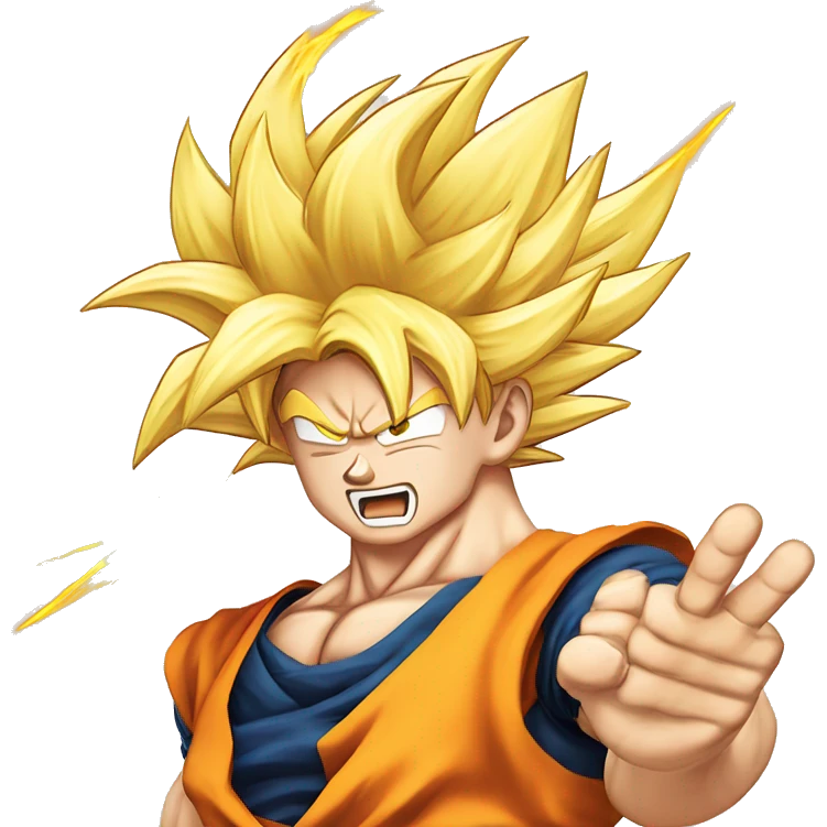 Super Sayian Goku Charging Up Power emoji