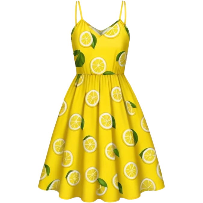 Dress with print lemon emoji