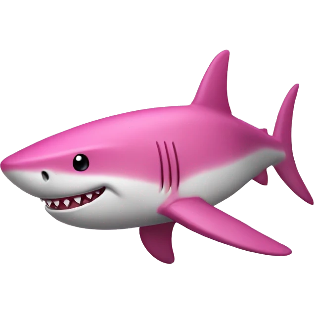 A pink shark emoji