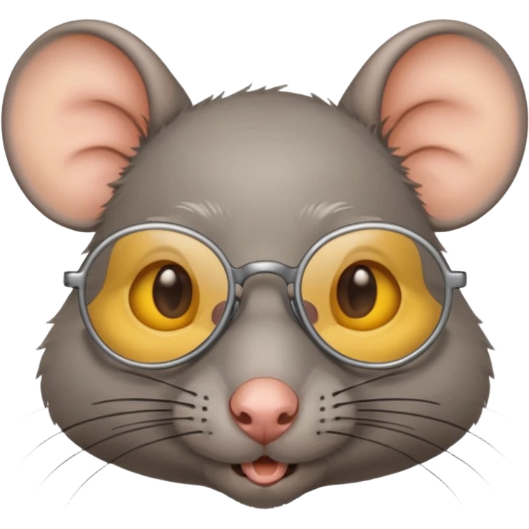 Ratón con lentes amarillos emoji