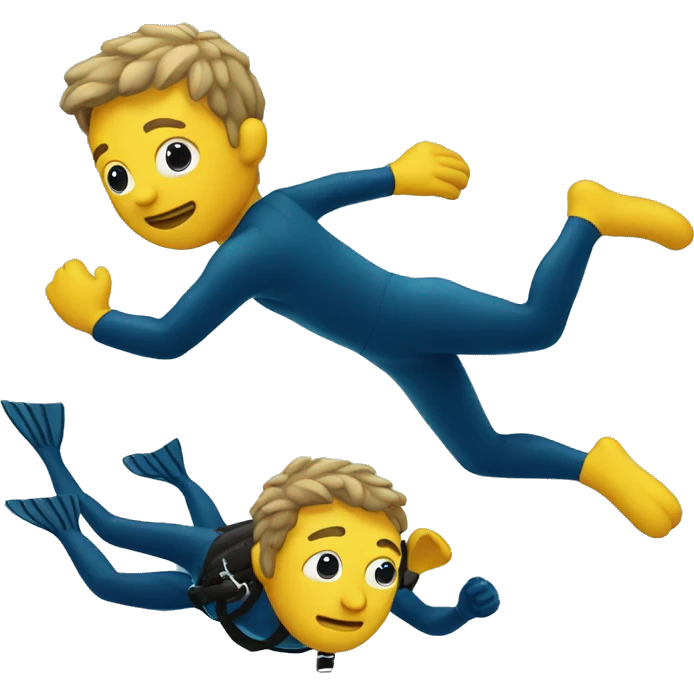 diving man in the ocean emoji