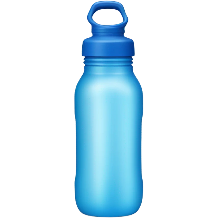 water bottle with blue l emoji