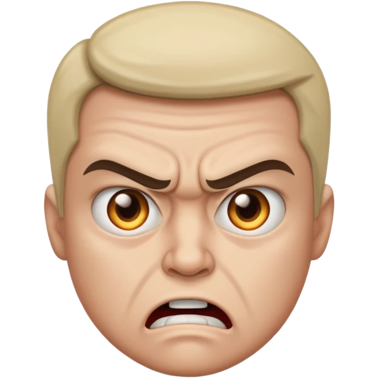 Angry but can't express anger just staring emoji