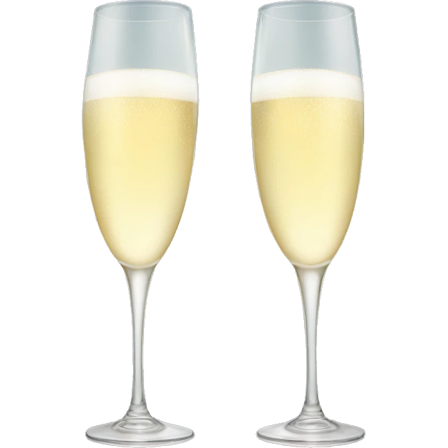 two champagne glasses  emoji