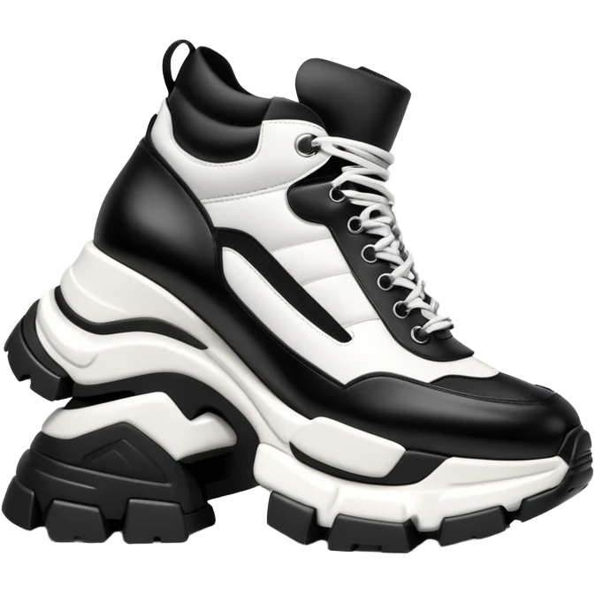 balenciaga tracks black and white emoji